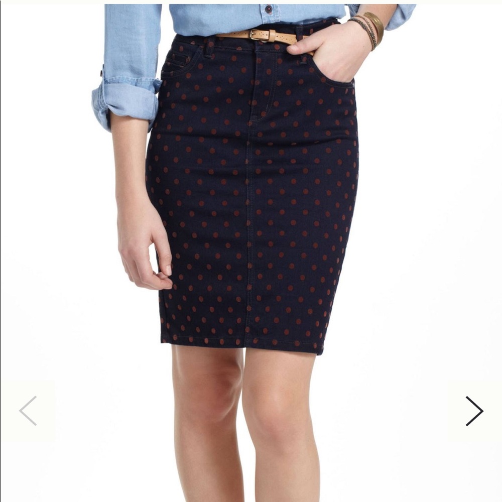 Pilcro and the Letterpress Pencil Skirt Polkadot